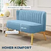 HOMCOM Sofa 2-Sitzer Stoffsofa Couch Polstersofa Loungesofa Produktbild-Vorschau 4
