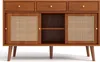 okwish Kommode 120 x 40 x 78 cm, Sideboard mit 3 Schubladen Produktbild-Vorschau 8