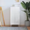 vidaXL Armadio a doghe design bianco 99,3x49,4 cm in legno Anteprima dell’immagine prodotto 2