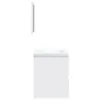 vidaXL Armoire sous lavabo avec lavabo et miroir blanc Voir les images du produit 5