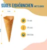 BAZKO Süßes Eishörnchen Mittelgroß | Eiswaffeln Hörnchen Produktbild-Vorschau 3