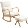 Fauteuil à bascule HOMCOM avec repose-pieds, rembourrage Voir les images du produit 1