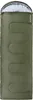 A green sleeping bag with a light blue interior, laid flat and viewed from above. Náhľad obrázku produktu
