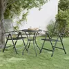 vidaXL Klappbare Gartenstühle 2 Stk. Streckgitter Anthrazit Produktbild-Vorschau 2