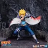 A figurine of Minato Namikaze from Naruto Shippuden in a dynamic pose, holding a blue orb, with a rocky background. Náhled obrázku produktu