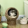 PawHut Rattan Katzenkorb Katzenhöhle Katzenbett mit Kissen Produktbild-Vorschau 2