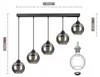 LUXOLAR Pendelleuchte 5 flammig Schwarz, Led Deckenlampe Produktbild-Vorschau 7