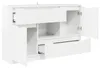 vidaXL Príborník vysoký lesk biely 100 x 30 x 65,6 Materiál Náhľad obrázku produktu 5