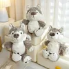 Wolf Plüschtier 24cm Kuscheltier Grau Weich Cartoon Produktbild-Vorschau 5