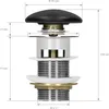 A diagram of a drain assembly with dimensions. Podgląd zdjęcia produktu
