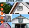 A collage of images showing exhaust fans installed in various locations like a house, a greenhouse, a barn, and a shed. Voir les images du produit