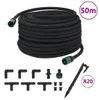 vidaXL Tropfschlauch Schwarz 0,6" 50 m Gummi Produktbild-Vorschau 8