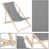 A collage of images showing a foldable wooden deck chair with gray fabric. Produktbild-Vorschau