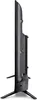 Side view of a black television set on a stand. Produktbild-Vorschau