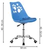 Springos® Sedia da ufficio Sedia girevole Blu Sedia Anteprima dell’immagine prodotto 9