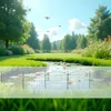 Wiltec Gartenzaun Set mit 5 Elementen grün, Teichzaun mit Produktbild-Vorschau 2