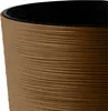 A close-up view of the textured exterior of a brown planter with a black interior. Náhled obrázku produktu