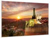 Wallario Wandbild Wein Romantik - Weißwein mit Käse auf Produktbild-Vorschau 2