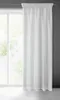 A white curtain hangs in front of a window. Produktbild-Vorschau