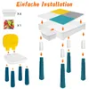 JOIEYOU detský stôl s 2 stoličkami plastové detské sedacie Náhľad obrázku produktu 3