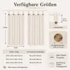 2 ks záclonek Boho v lněném vzhledu se smyčkami, krátké Náhled obrázku produktu 10