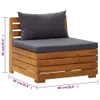 2-Sitzer-Gartensofa mit Kissen Massivholz Akazie Produktbild-Vorschau 9