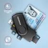 AXAGON Compact travel USB-A + USB-C contact Smart/ID card Anteprima dell’immagine prodotto 3