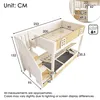 A diagram with dimensions of a bunk bed. Náhled obrázku produktu
