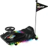 A black Razor Crazy Cart Shift Lightshow Lithium with rainbow accents and LED lights. Produktbild-Vorschau