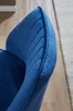 Chaise de bureau bleu foncé en velours, chaise pivotante Voir les images du produit 4