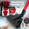 A close-up marketing image of a vacuum cleaner, highlighting its features and benefits. Produktbild-Vorschau
