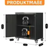 Schwerlast Metallschrank 75x42x88cm mit Rollen und Schloss Produktbild-Vorschau 3