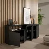 Sideboard, Highboard, 200x35x75cm, 4 Türen, Wohnzimmer, Produktbild-Vorschau 3