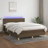vidaXL Boxspring posteľ s matracom a LED tmavohnedá 140x190 Náhľad obrázku produktu 2