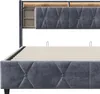 Letto imbottito Fortuna Lai 140x200 cm, LED, USB e Type-C, Anteprima dell’immagine prodotto 8