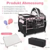 COSTWAY 4 in 1 Reisebett mit Matratze, Beistellbett Produktbild-Vorschau 7