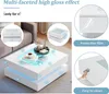 OKWISH Table Basse Carrée avec 3 Tiroirs et Éclairage LED, Voir les images du produit 4