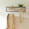 Wandgarderobe 'Evje' 80x30x20 cm Eicheoptik/Schwarz Produktbild-Vorschau 5