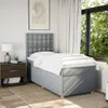 vidaXL Boxspringbett mit Matratze Hellgrau 80x200 cm Stoff Produktbild-Vorschau 3