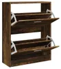 vidaXL Schuhschrank Räuchereiche 63x24x81 cm Holzwerkstoff Produktbild-Vorschau 10