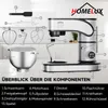 HOMELUX 2500W Küchenmaschine Multifunktional Knetmaschine, Produktbild-Vorschau 6