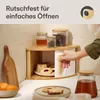 Praknu Brotkasten Ecke Holz mit Schiebetür – Platzsparende Produktbild-Vorschau 5