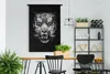 MuchoWow® Wandteppich Wandbehang Tigerkopf vor schwarzem Produktbild-Vorschau 2