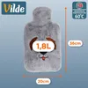 Vilde | Termofor s obalom - sivý pes - 1,8 l - Huňatý Náhľad obrázku produktu 5