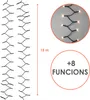 A diagram showing the length of the lights and a close-up of the lights with text indicating functions. Produktbild-Vorschau