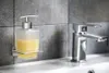 Moderní dávkovač mýdla, APOLLO, chromový profil, matné sklo Náhled obrázku produktu 3