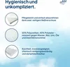 Marketing image with text and icons describing product features. Produktbild-Vorschau