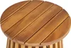 Miliboo - Runder niedriger Gartentisch aus Massivholz D40 Produktbild-Vorschau 4