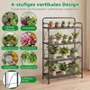 COSTWAY Blumenregal Metall, klappbares Pflanzenregal mit 4 Produktbild-Vorschau 5