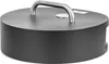 A black pizza oven lid with a silver handle on a white background. Náhľad obrázku produktu